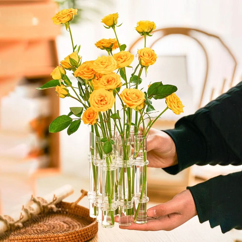 Elegant modulär vas för kreativa blomsterarrangemang 