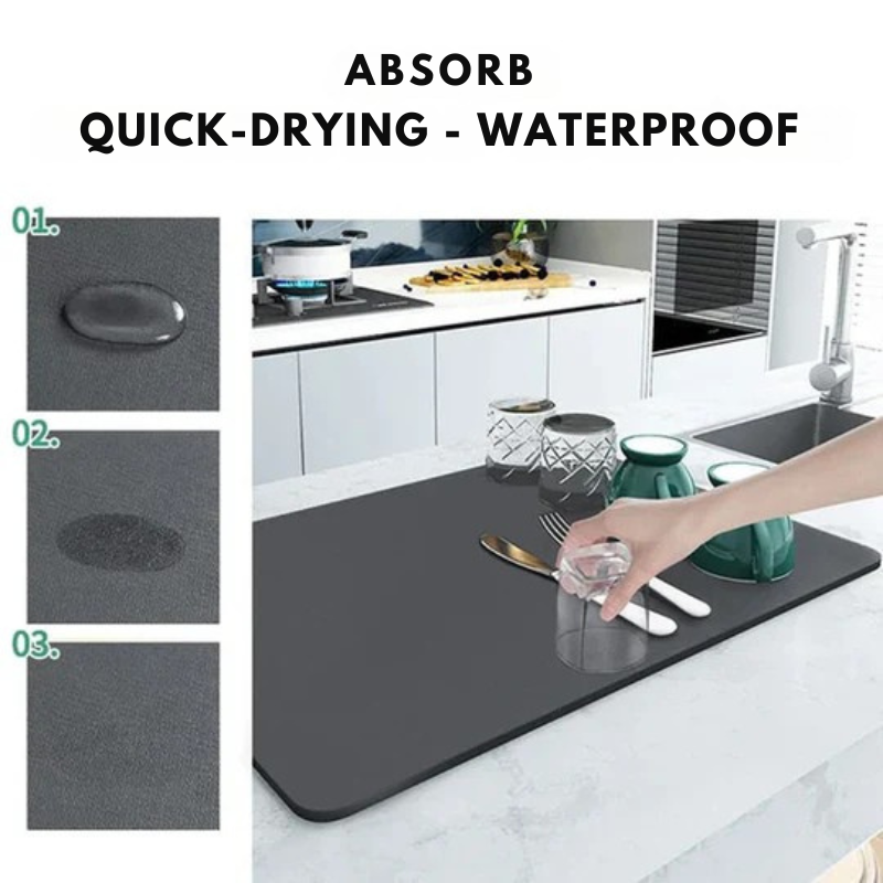 Super Absorbent Drainage Mat: Clean and Dry Kitchen 