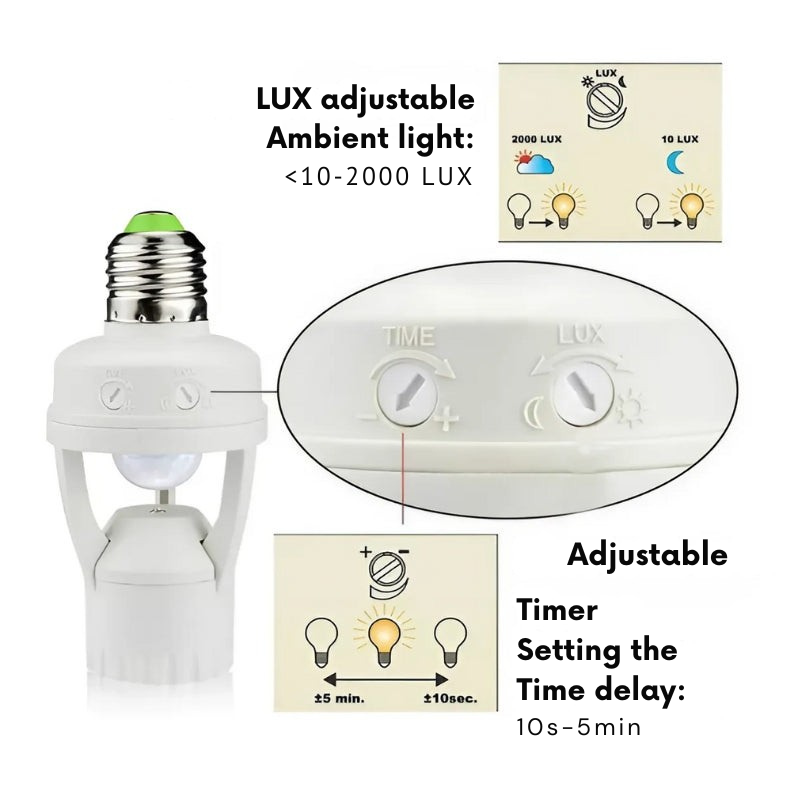 Intelligenter Lichtadapter mit Bewegungssensor 