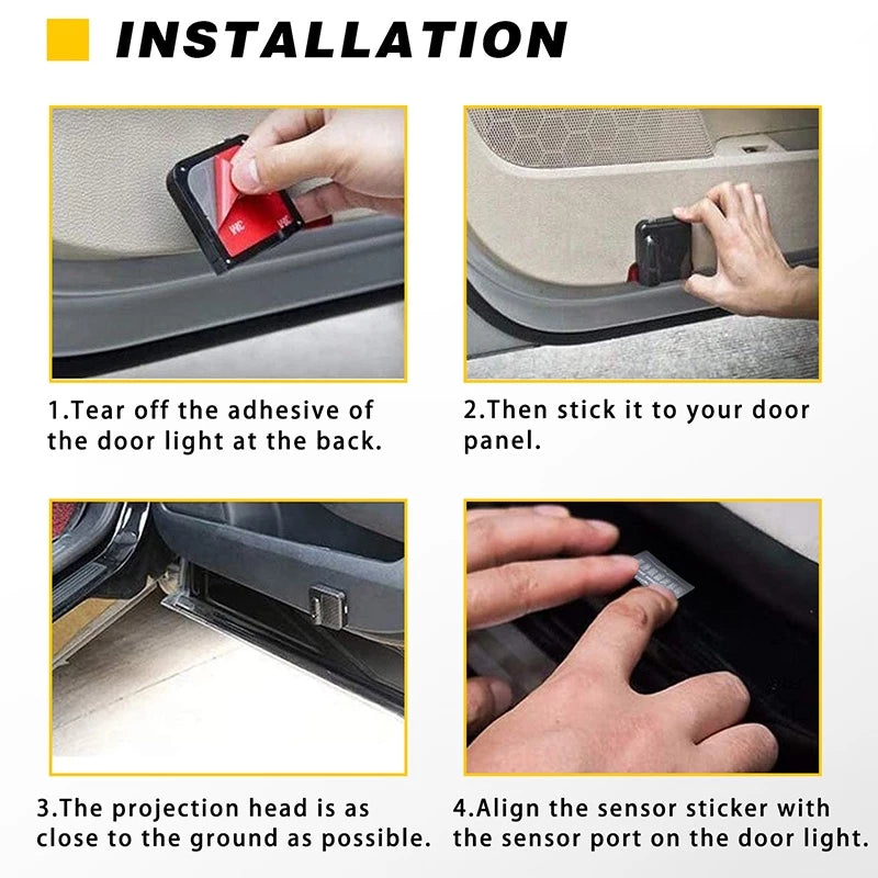 Illuminate your car logo at every door opening (x2) 