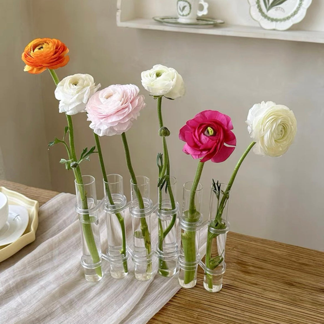 Vaso modular elegante para composiciones florales creativas 
