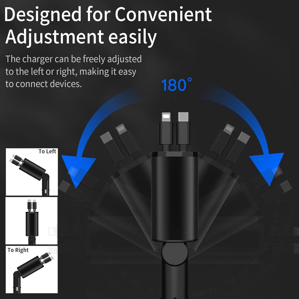 Încărcător auto rapid cu port USB dublu inteligent 4 în 1 