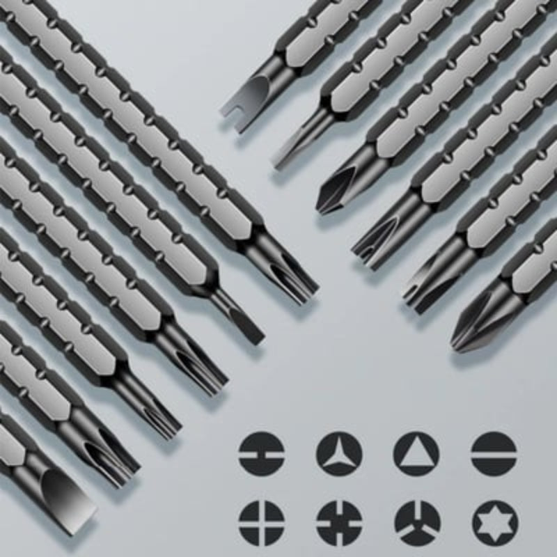 Kompakt och justerbar skruvmejsel för precis skruvdragning 