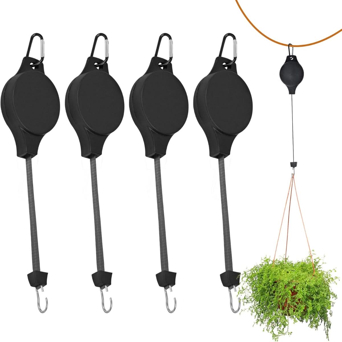 Få enkelt tilgang til dine hengende planter (x4) 