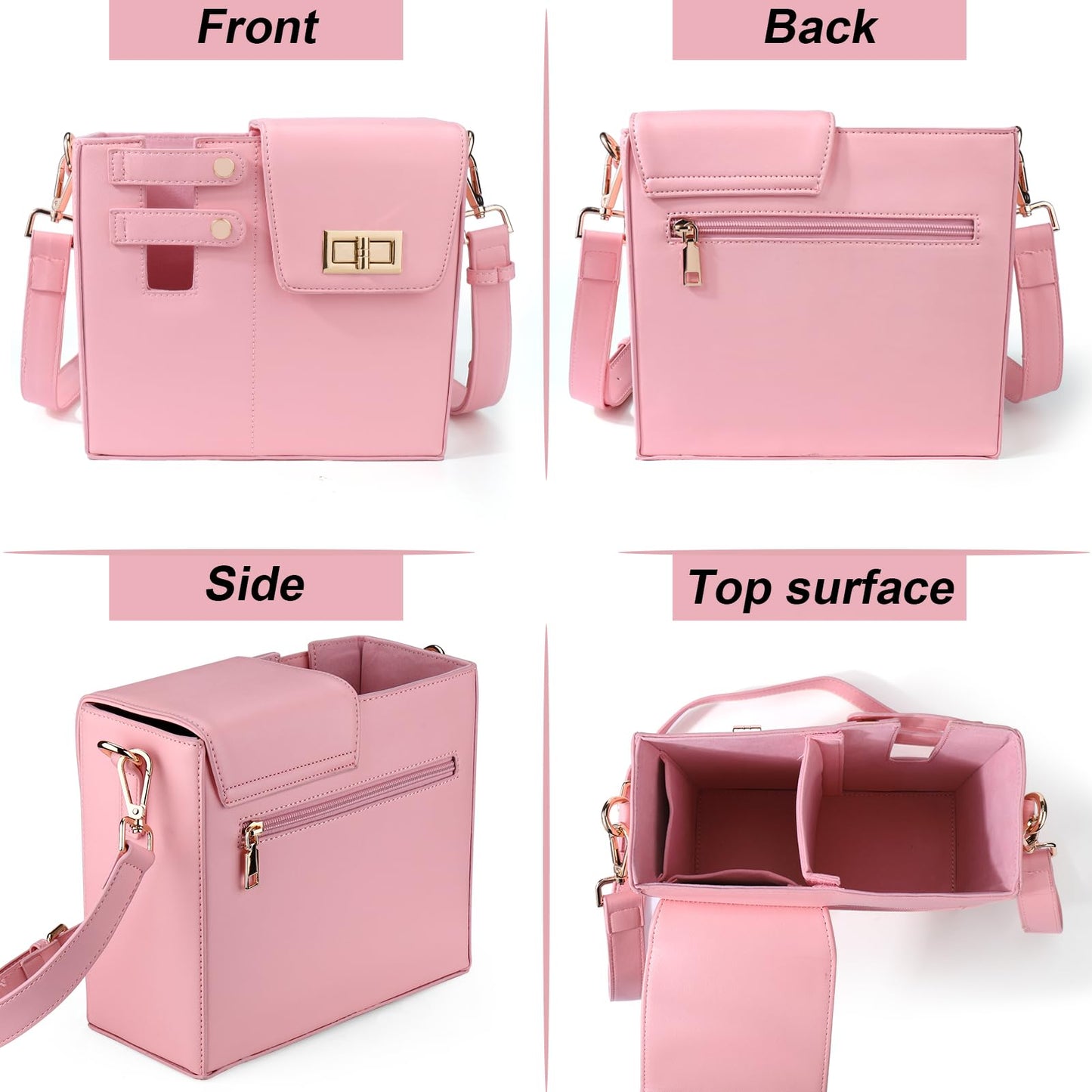 Borsa elegante con portabevande integrato per donne attive 