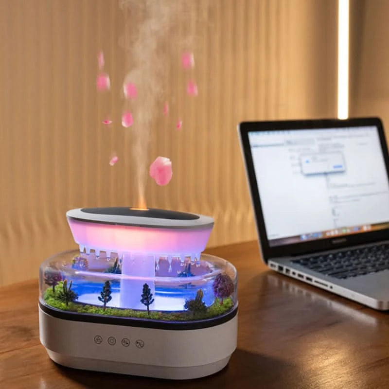 Diffusor med regneffekt - ljud, dimma och stämningsljus 