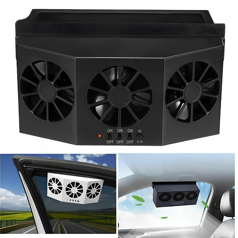 Ventilatore solare per auto con ricarica USB — foto 4