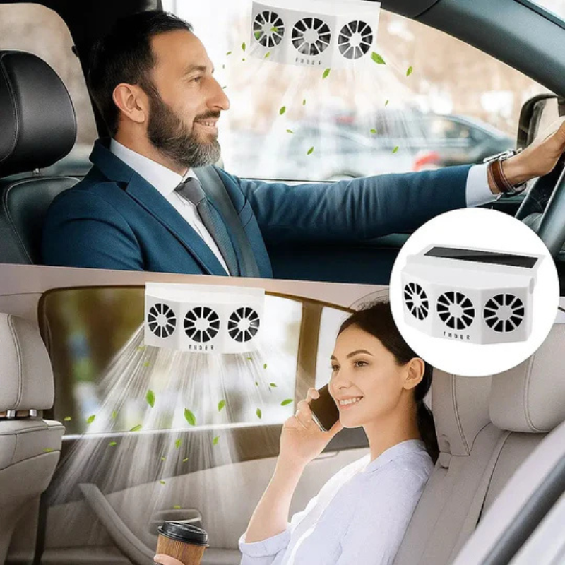 Ventilatore solare per auto con ricarica USB