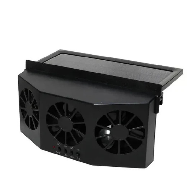 Ventilatore solare per auto con ricarica USB — Nero, foto 12