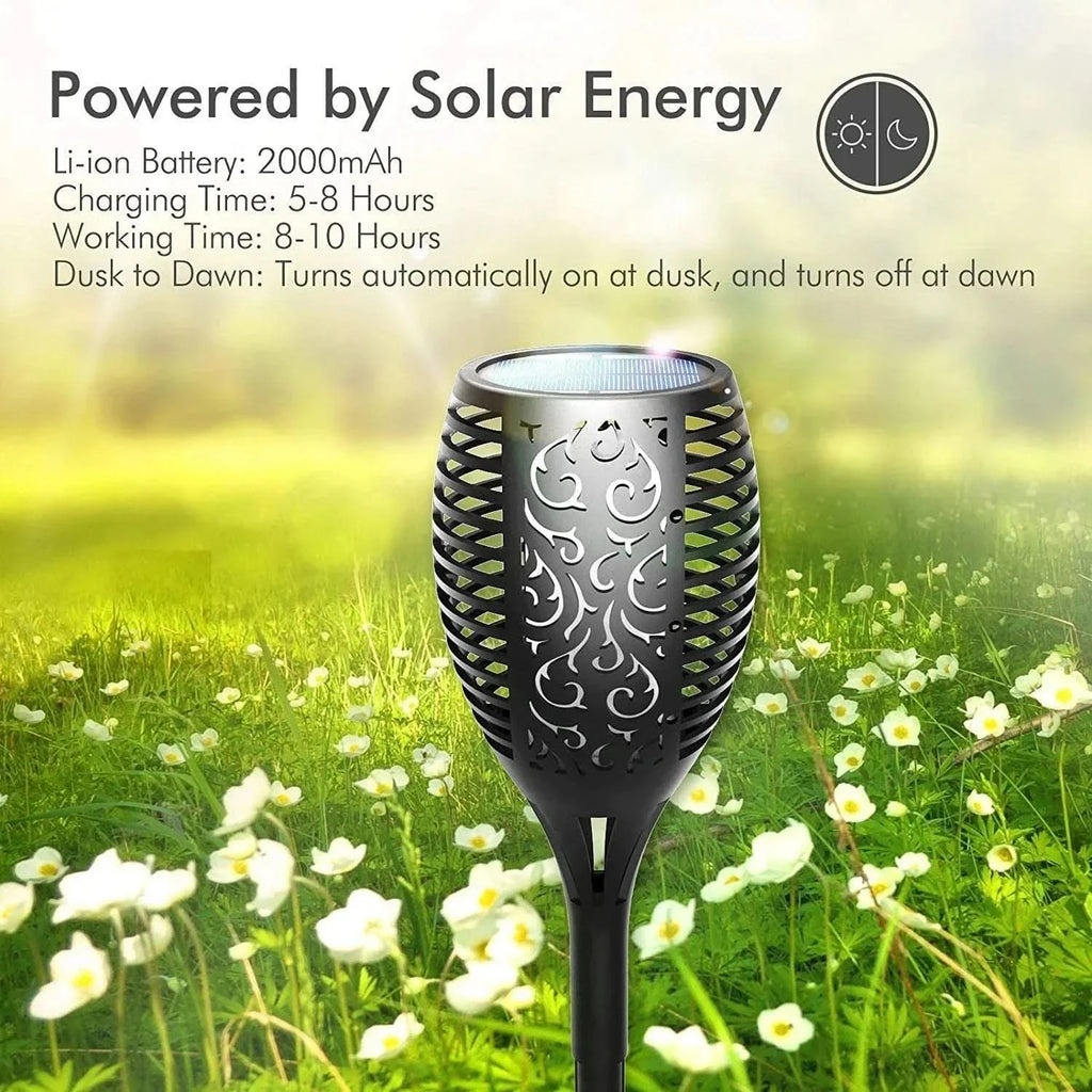 LED solarlampa – Realistisk låga utan eld 