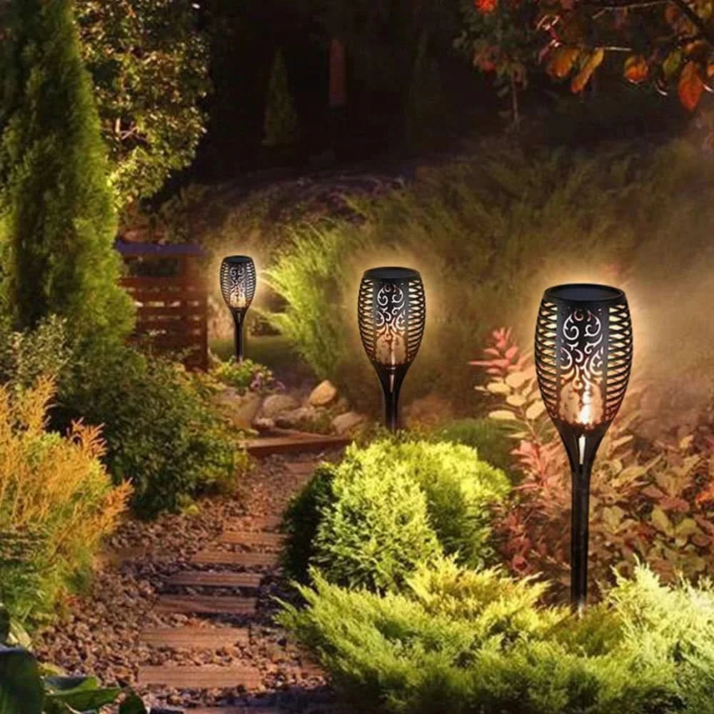 LED solarlampa – Realistisk låga utan eld 