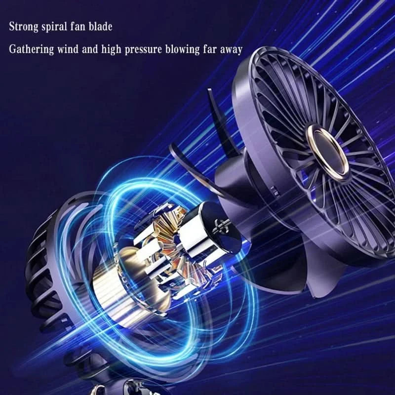 Mini ventilador potente con pantalla LED inteligente 
