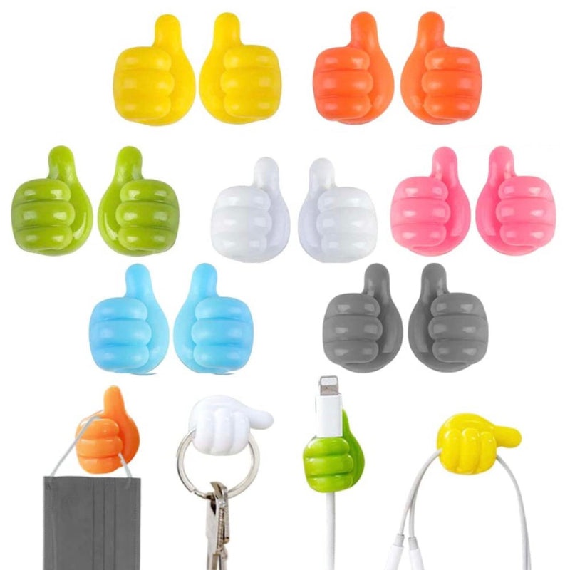 Okos kampók kábelekhez, kefékhez, fülhallgatókhoz és még sok máshoz (x10) 