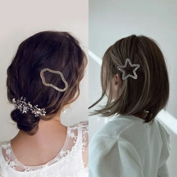 Elegáns és fényes hajcsatok (x4) 