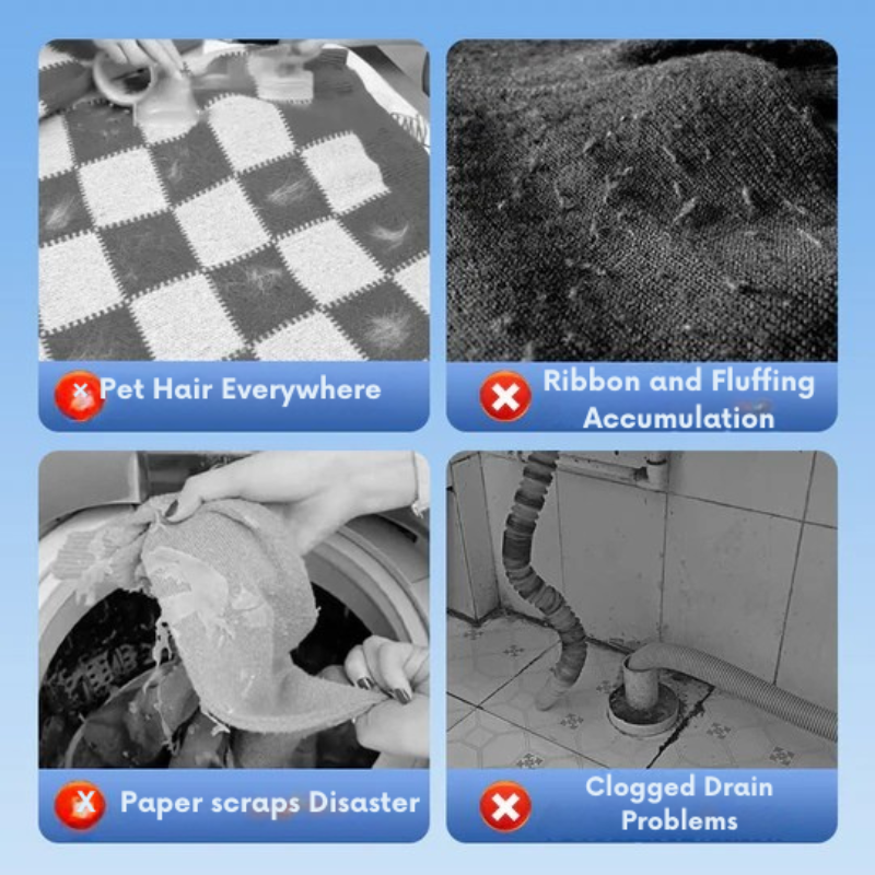 洗濯機用の毛、髪の毛、残留物のための抗毛フィルター 